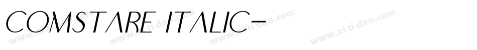 Comstare Italic字体转换